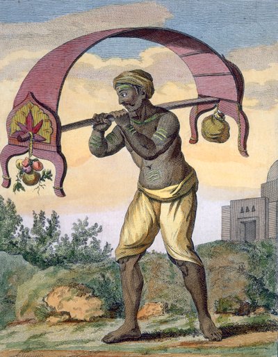Paeni Caori religieuze toegewijde die offers draagt voor de goden, 1782 door Pierre Sonnerat