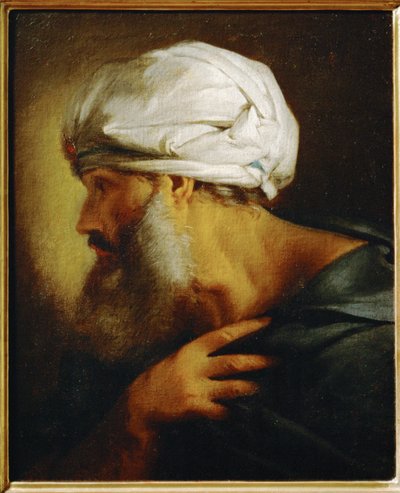 Man met tulband (schilderij op doek) door Pierre Subleyras