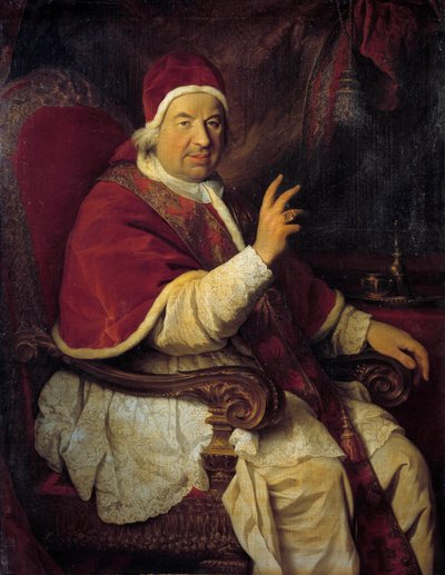 Portret van Paus Benedetto XIV (Benedetto 14) door Pierre Subleyras