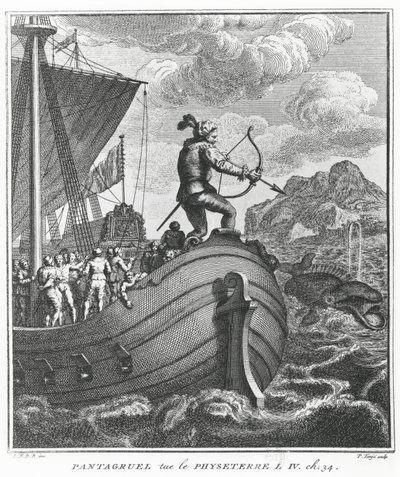 Pantagruel doodt Physeter, illustratie uit 