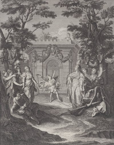 Plate 13: entree van Liefde en Rijkdom naar Gamache