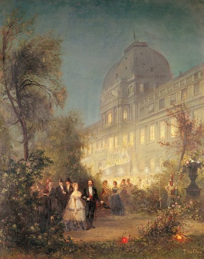 Avondfeest in de Tuilerieën, 10 juni 1867 door Pierre Tetar van Elven