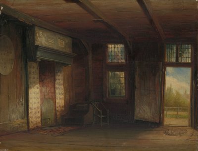 Interieur van het Tsaar Peterhuisje te Zaandam door Pierre Tetar van Elven