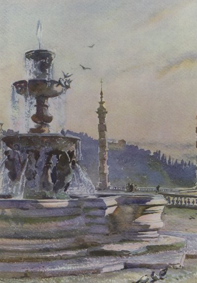 Frascati, Fontein Van Paul V, Villa Mondragone door Pierre Vignal