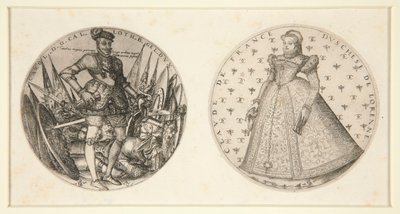 Karel III Hertog van Lotharingen & Claude van Frankrijk door Pierre Woeiriot