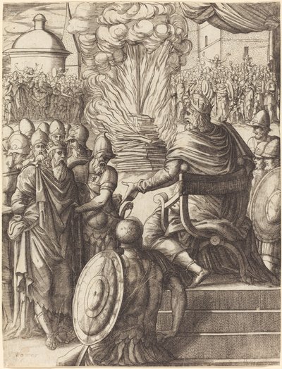 Heraclius die de Tiran Phocas Veroordeelt door Pierre Woeiriot