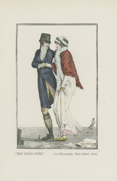 Verlegen leerling, Parijs (ca. 1800) door Pierre de La Mesangere