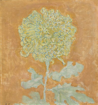 Chrysant door Piet Mondrian