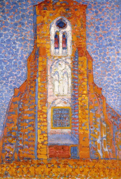 Kerk van Eglise de Zoutelande door Piet Mondrian
