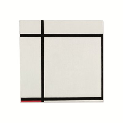 Compositie II, met rood door Piet Mondrian