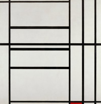 Compositie nr. 1 met grijs en rood 1938, door Piet Mondriaan (1872-1944) door Piet Mondrian