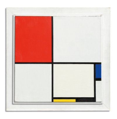 Compositie nr. III, met rood, blauw, geel en zwart door Piet Mondrian