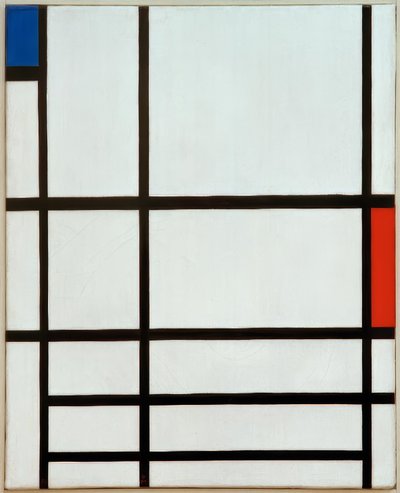 Compositie in Rood, Blauw en Wit: II door Piet Mondrian