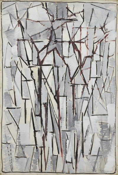 Compositie bomen 2 door Piet Mondrian