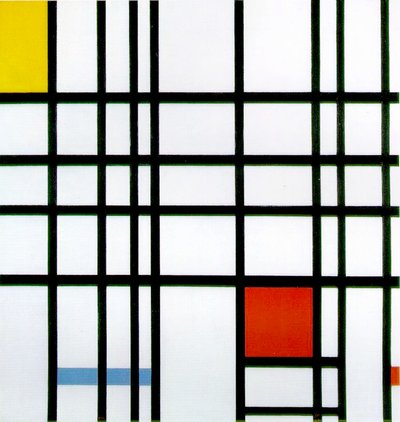 Compositie met Rood, Geel en Blauw, 1921 door Piet Mondrian