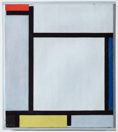 Compositie met rood, blauw, zwart, geel en grijs, 1921 door Piet Mondrian