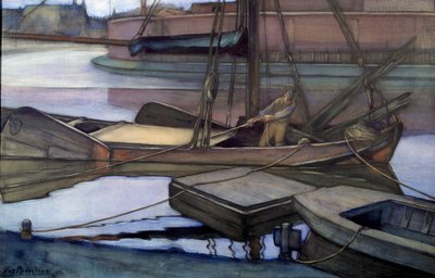 Vertrek voor de Visserij (Zuiderzee) 1900 door Piet Mondrian