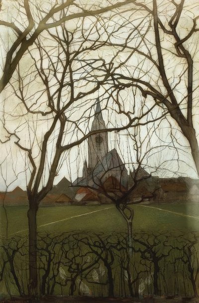 Dorpskerk; Jacobskerk, Winterswijk door Piet Mondrian