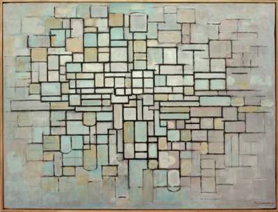 Compositie Nr. II; Compositie met lijnen en kleur door Piet Mondrian