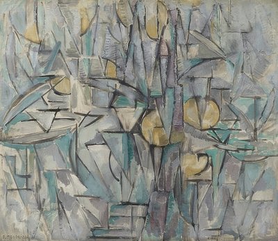 Compositie X. 1911 door Piet Mondrian
