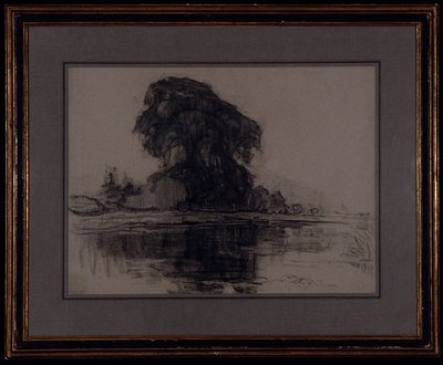 Landzicht Boerderij: Compositiestudie, c.1905 door Piet Mondrian