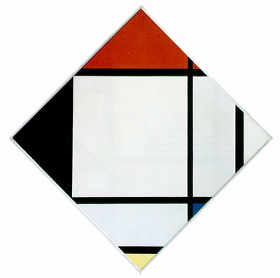 Ruitcompositie in Rood, Zwart, Blauw en Geel, 1925 door Piet Mondrian