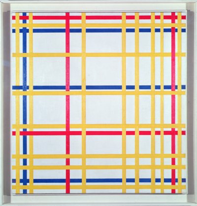 New York City I door Piet Mondrian