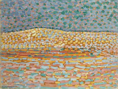 Pointillistische Duinstudie, Kam aan de Linkerkant door Piet Mondrian