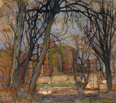Lentezon: Kasteelruïne: Brederode, c.1909-10 door Piet Mondrian