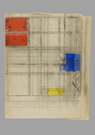 Studie voor een compositie door Piet Mondrian