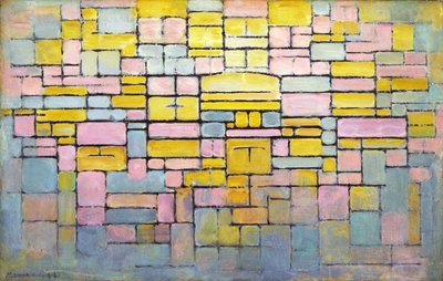 Tableau nr. 2 / Compositie nr. V door Piet Mondrian