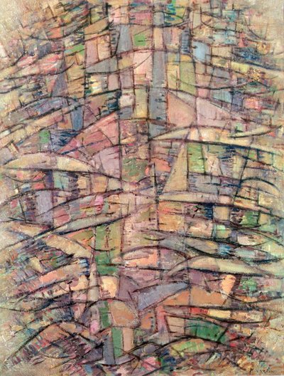 Boom door Piet Mondrian