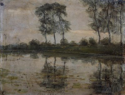 Bomen bij rivier Gein door Piet Mondrian