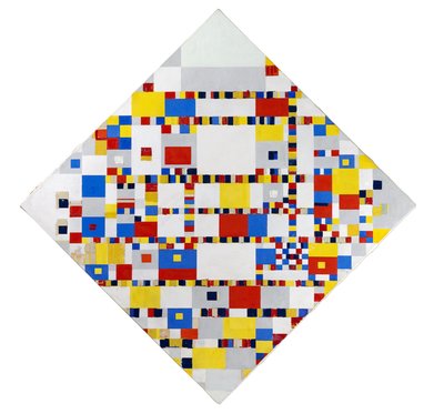 Victory Boogie Woogie (onvoltooid) door Piet Mondrian