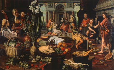 Christus in het Huis van Martha en Maria, door Pieter Aertsen (1507 of 1508 -1575) door Pieter Aertsen