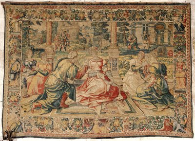 Mark Antony en Cleopatra Tapisserie door Pieter (attr. to) Coecke van Aelst