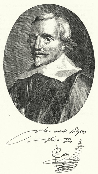 Jacob Cats, Nederlandse dichter en diplomaat (gravure) door Pieter (attr.to) Dubordieu