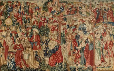 De gelijkenis van de arbeiders in de wijngaard, ca. 1500 (tapisserie) door Pieter (studio of) Coecke van Aelst