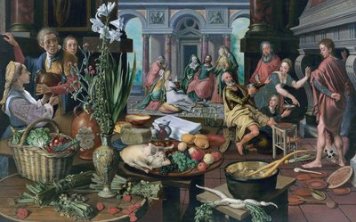 Christus in het Huis van Martha en Maria door Pieter Aertsen