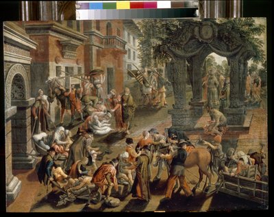 De apostelen Petrus en Johannes. Schilderij van Pieter Aertsen (1508-1575) door Pieter Aertsen