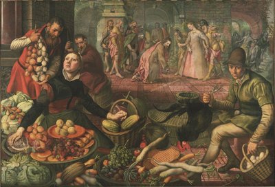 Christus en de overspelige vrouw door Pieter Aertsen