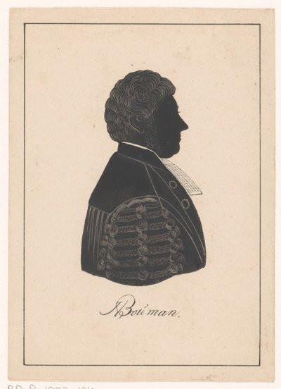 Silhouetportret van Herman Bouman door Pieter Barbiers (IV) (possibly)