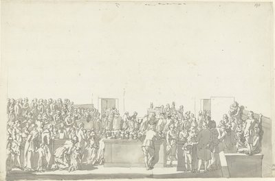 Katholieke communie door Pieter Bartholomeusz. Barbiers