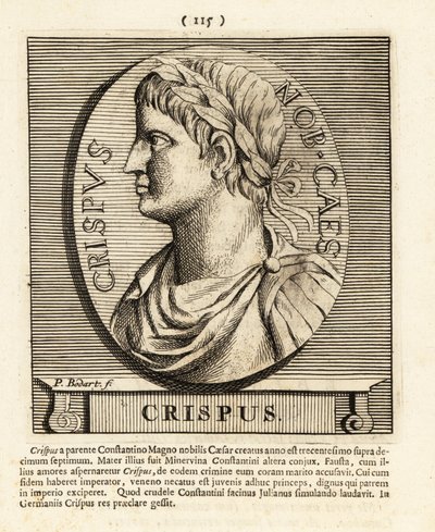 Flavius Julius Crispus, zoon van de Romeinse keizer Constantijn de Grote, 1724 door Pieter Bodart