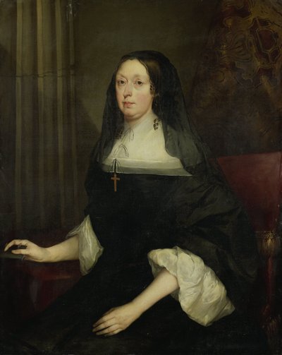 Portret van een vrouw door Pieter Borselaer