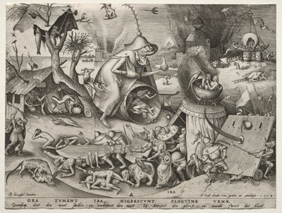 De zeven hoofdzonden: Woede door Pieter Bruegel the Elder