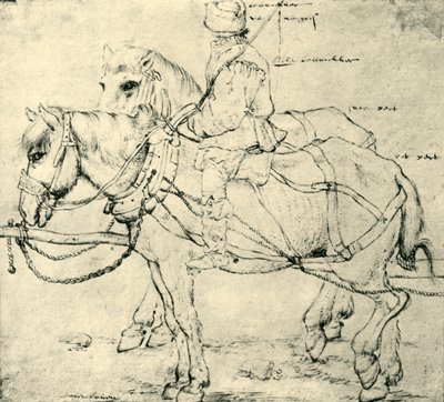 Ruiter en twee paarden, 1559-1563 door Pieter Bruegel the Elder