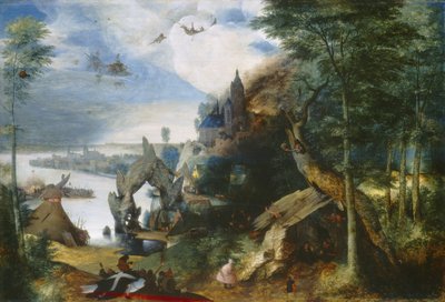 Verleiding van St. Antonius, c.1550-75 door Pieter Bruegel the Elder
