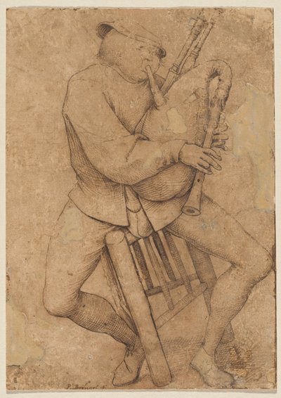 De Doedelzakspeler door Pieter Bruegel the Elder