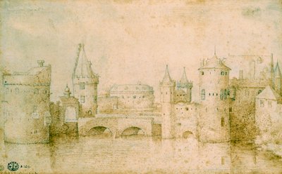 Uitzicht op de oude vestingwerken van Amsterdam, Nederland door Pieter Bruegel the Elder